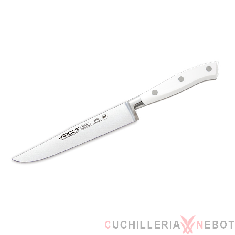 Cuchillo Cocina 150 mm Arcos Forjado serie Riviera 2306 Color Blanco