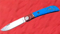 NIETO HANDMADE POCKET KNIFE WITH MALACHITE HANDLE