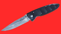 MCUSTA CLASSIC WAVE DAMASCUS BLACK PAKKAWOOD POCKET KNIFE