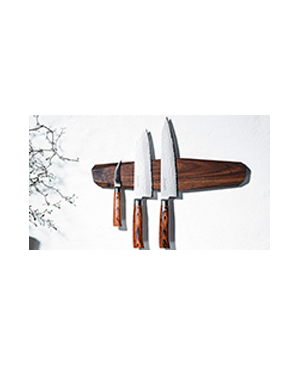 Porte-couteau magnétique bois d'olivier, porte-clé, couteaux 45 cm  organisateur de clé accessoire cuisine bois support mural alentejoazul -   France