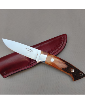 CUCHILLO HUNTER PLANO ATS 34 MANGO AMBAR STAG